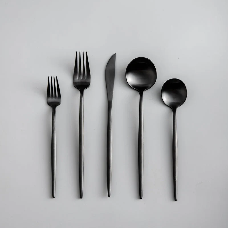 Bestek Set 18/10 RVS met Titanium Coating voor Moderne Gedekte Tafels 4 tot 16 Personen Elegante Tafelbestek | Sansoti