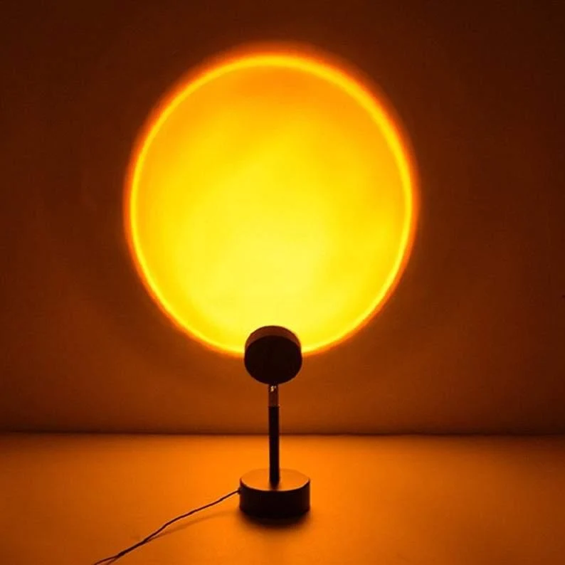 Tafellamp met Projectie Zonsondergang Sfeerlicht LED Dimbaar Nachtlampje voor Slaapkamer Woonkamer Sfeer | Sansoti