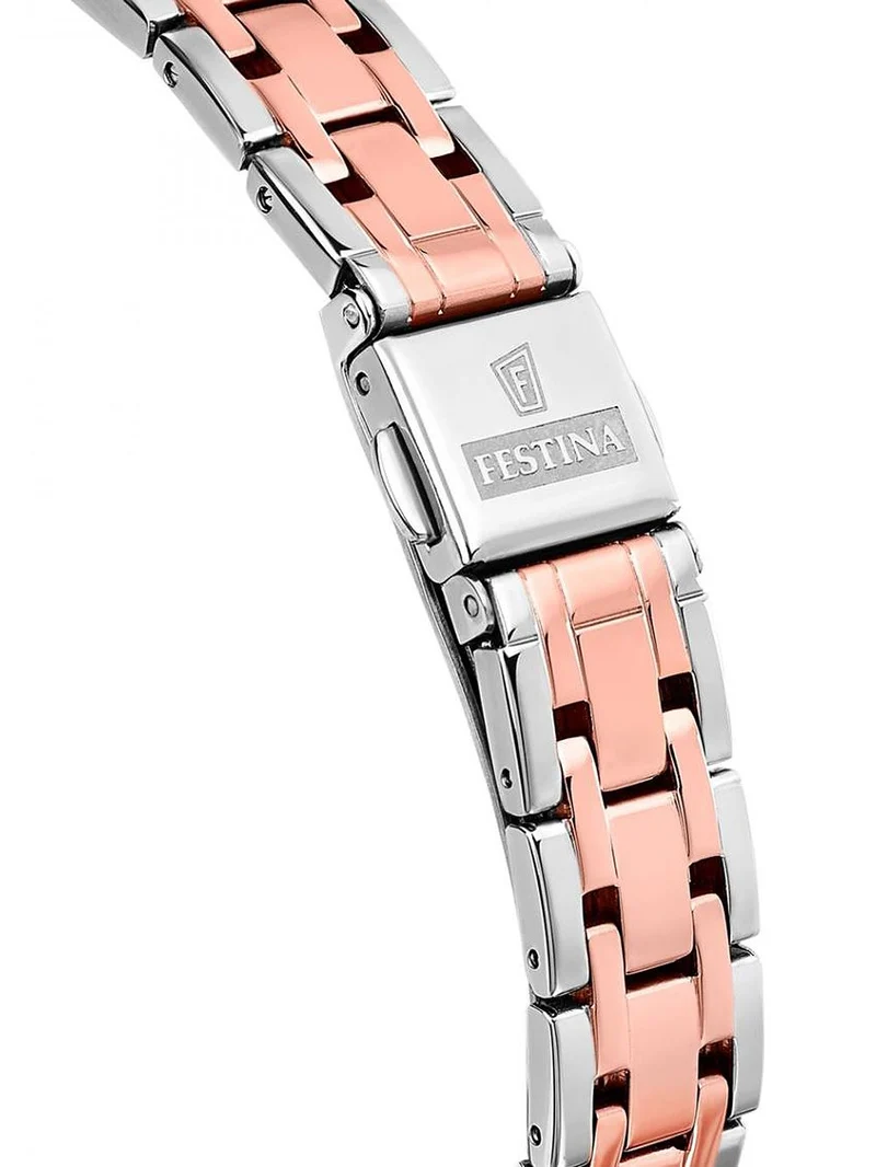 Festina Mademoiselle F20626/1 Damenuhr Silber/Roségold • Quarzwerk • Mineralglas