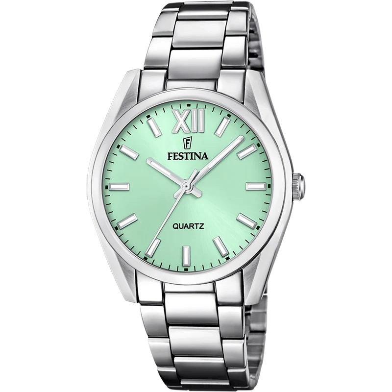 Festina Boyfriend F20622/7 Damenuhr Grün • Mineralglas • 5 ATM Wasserdicht
