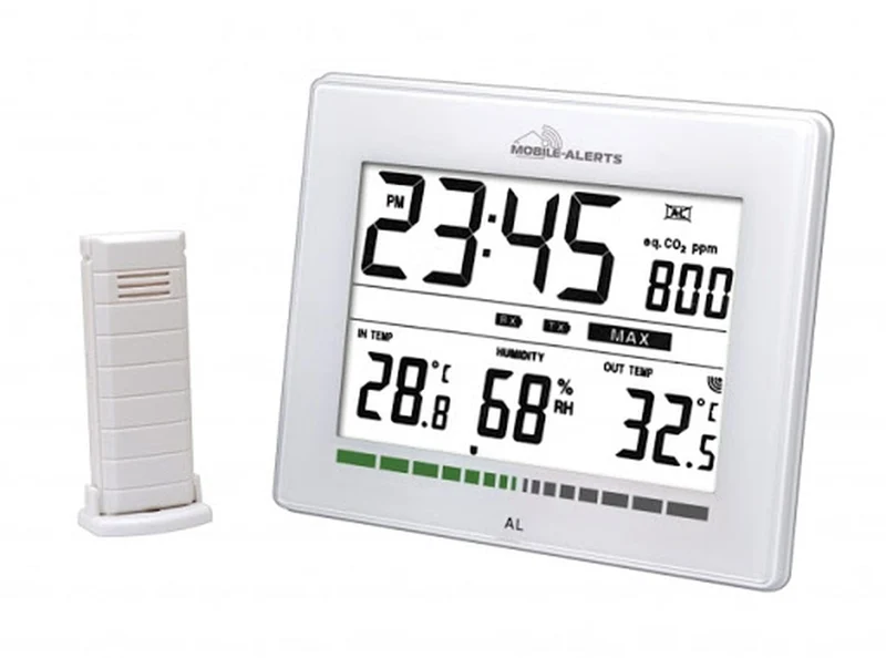Luftqualitäts-CO2-Messgerät mit Thermometer und Hygrometer Mobile Alert - Technoline MA 10402 Mobile Alert - Technoline MA 10402