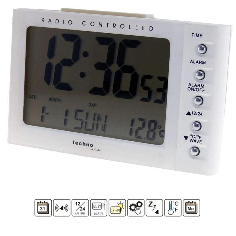 Funkwecker - Datum - Temperatur - Technoline WT 188 weiß