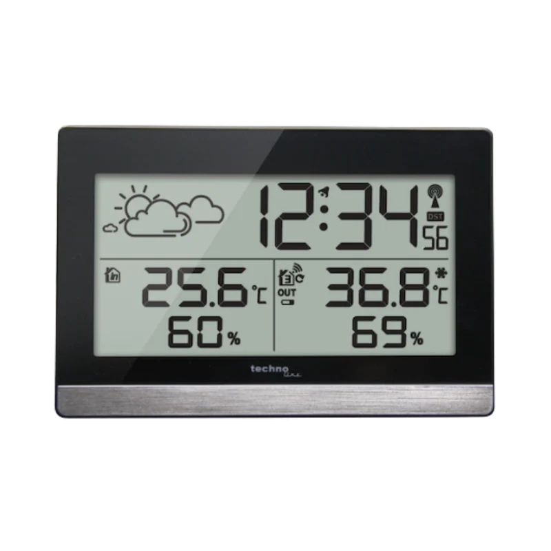 Digitale Funkuhr - Thermometer / Hygrometer - Technoline WS 9255