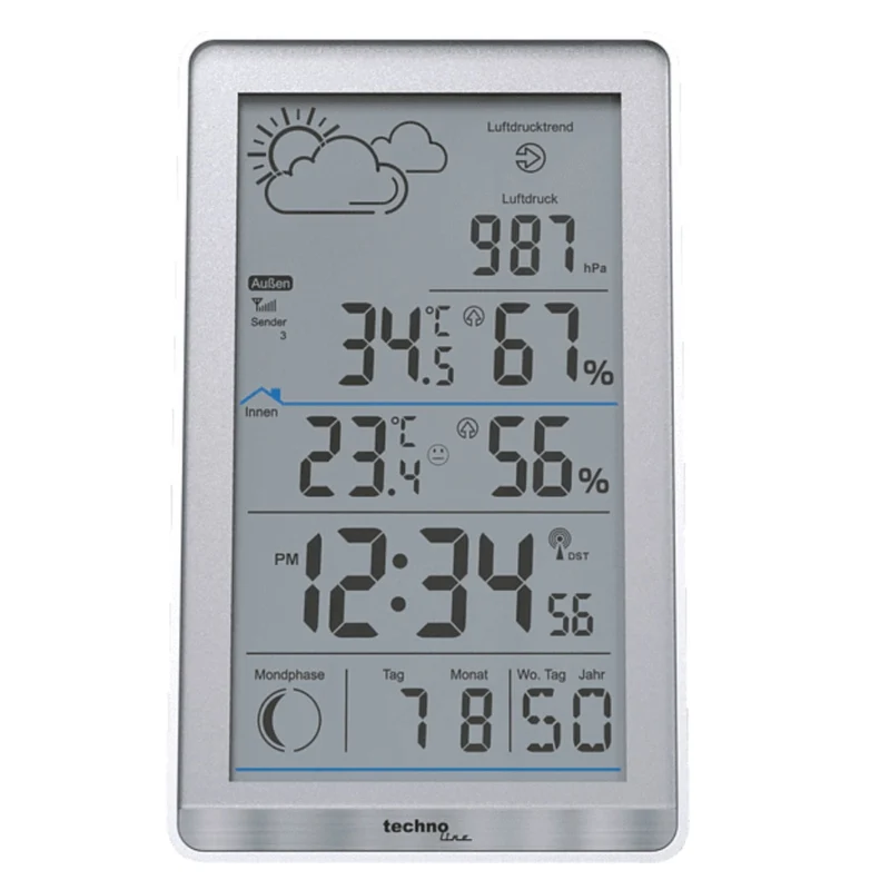 Digitale Thermometer-/Hygrometer-Wetterstation - Technoline WS 9218
