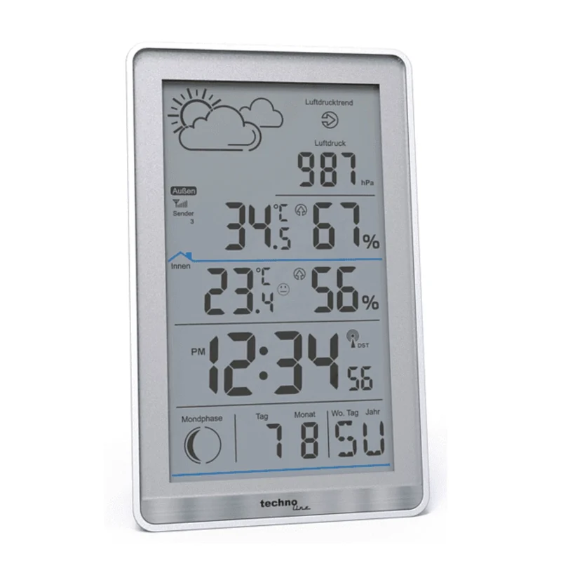 Digitale Thermometer-/Hygrometer-Wetterstation - Technoline WS 9218