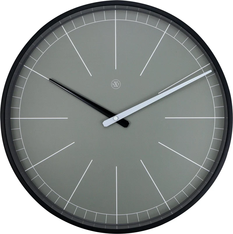Wall clock - 40 cm - Plastic - 'Gray'