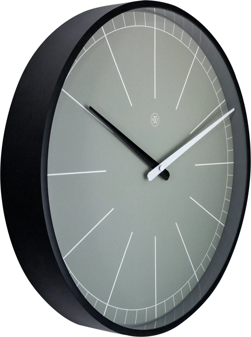 Wall clock - 40 cm - Plastic - 'Gray'