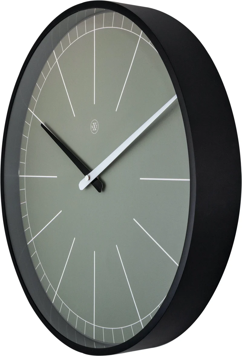 Wall clock - 40 cm - Plastic - 'Gray'