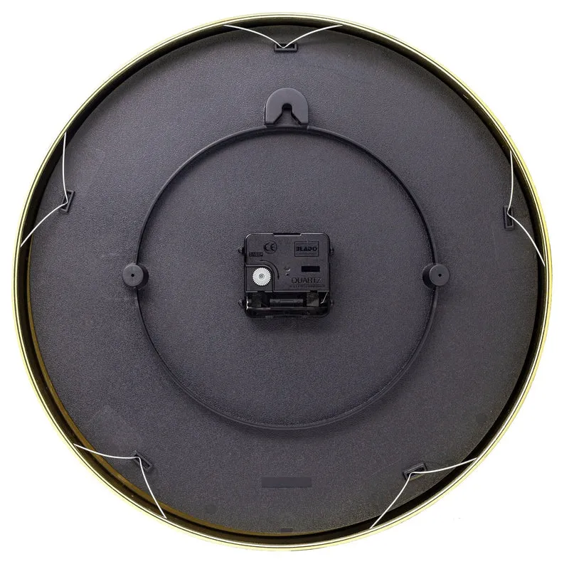 Wall clock - 34 cm - Glass / Metal - Vintage 'Essential Gold'