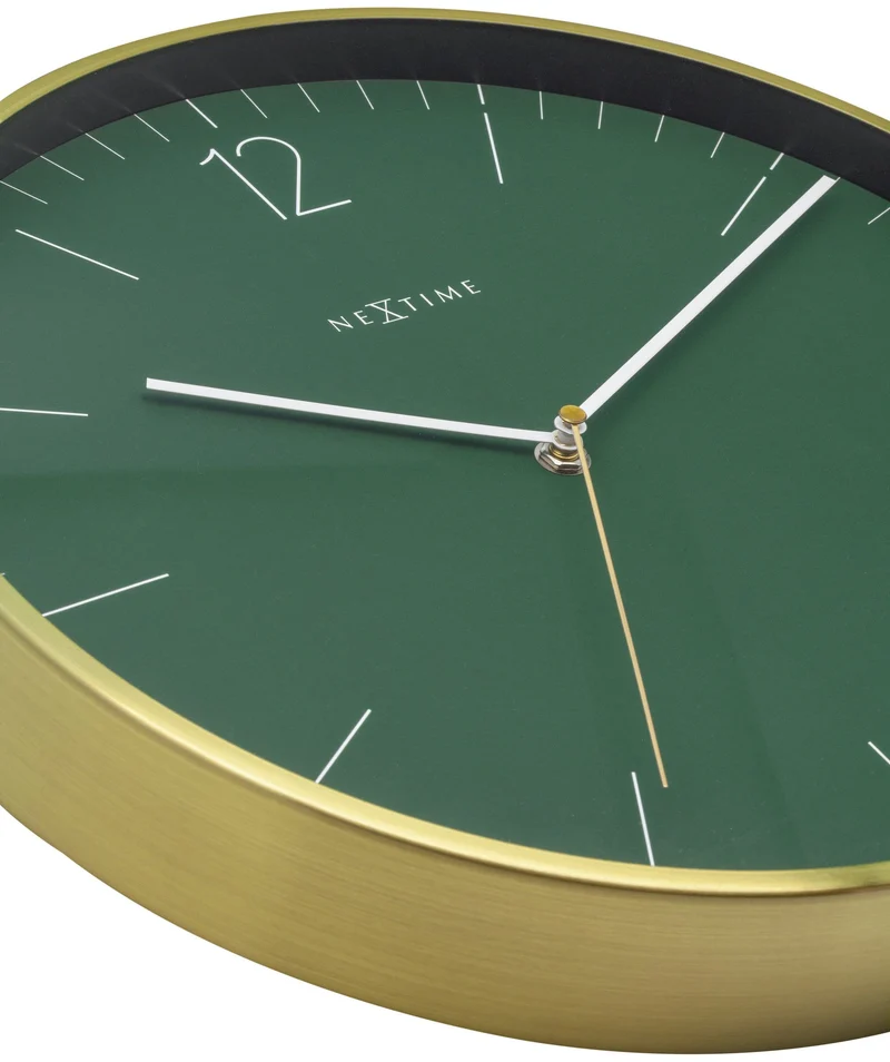 Wall clock - 34 cm - Glass / Metal - Vintage 'Essential Gold'