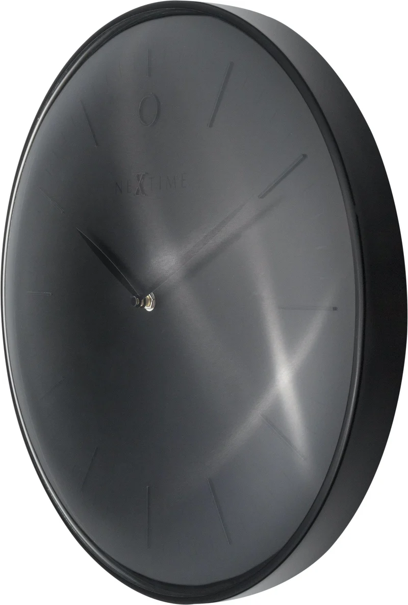 Wall clock- 40 cm - Metal - Dome shaped glass- 'Glamour'