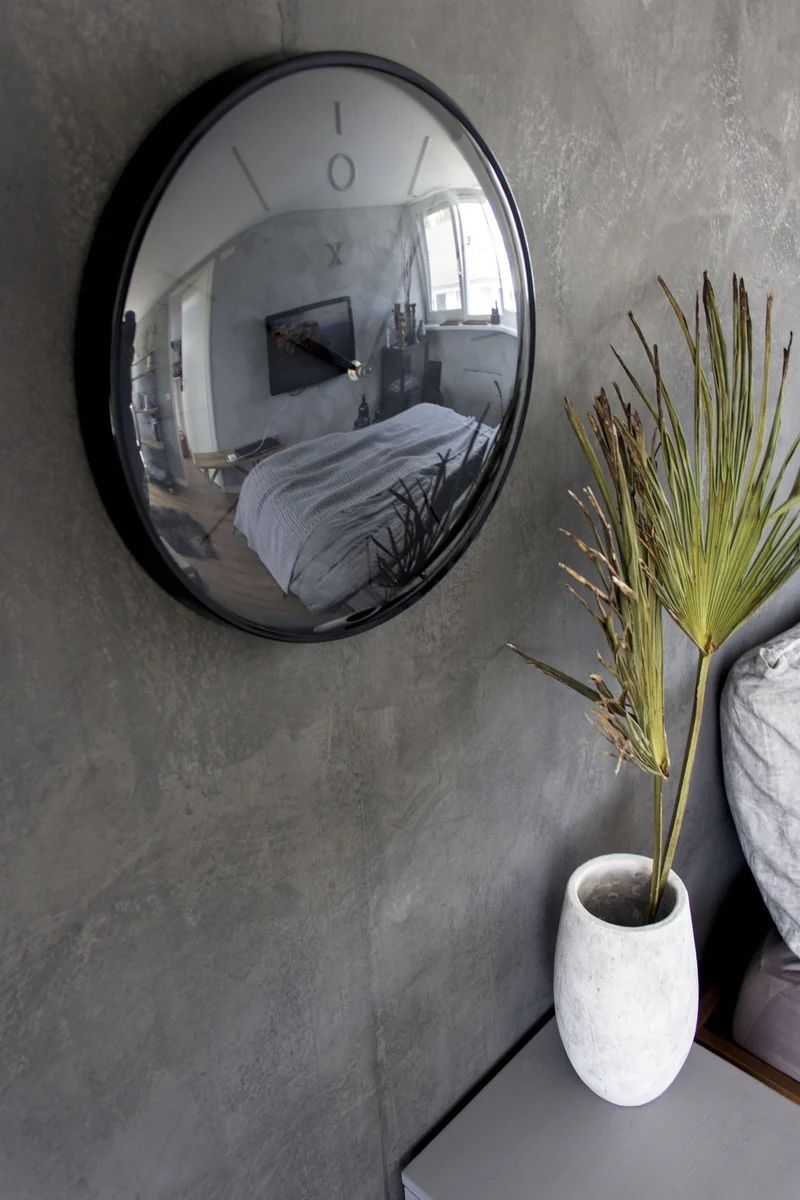 Wall clock- 40 cm - Metal - Dome shaped glass- 'Glamour'