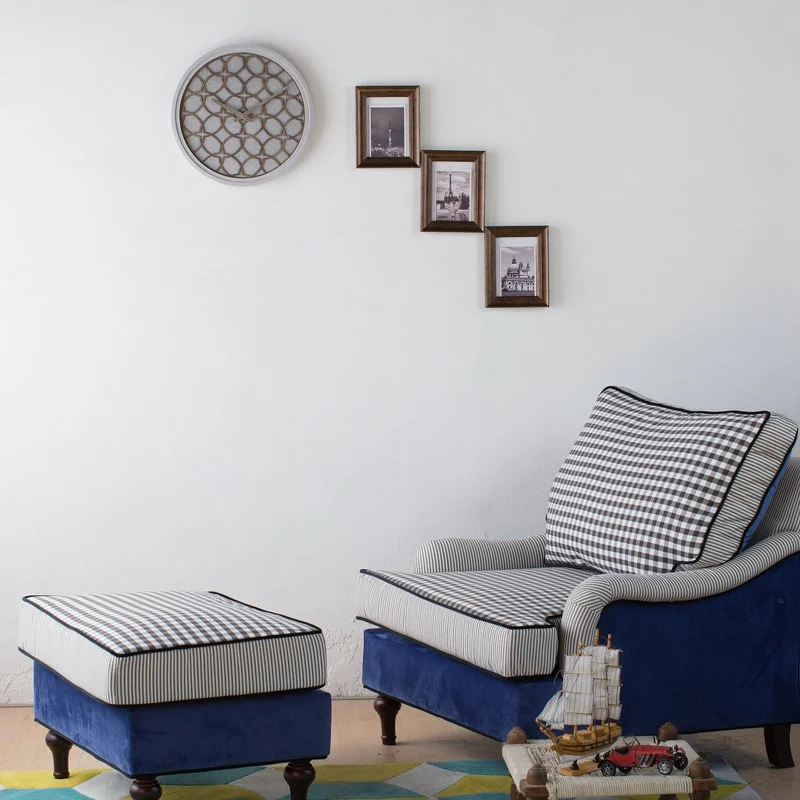 Wall Clock - 39.5 cm - Polyresin/Wood - 'Concreto love'