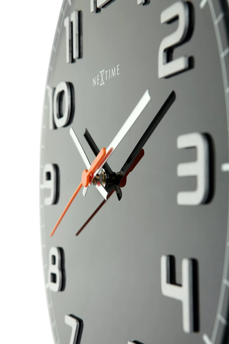 Wall clock - 30 x 3.5 cm - Glass - 'Classy Round'