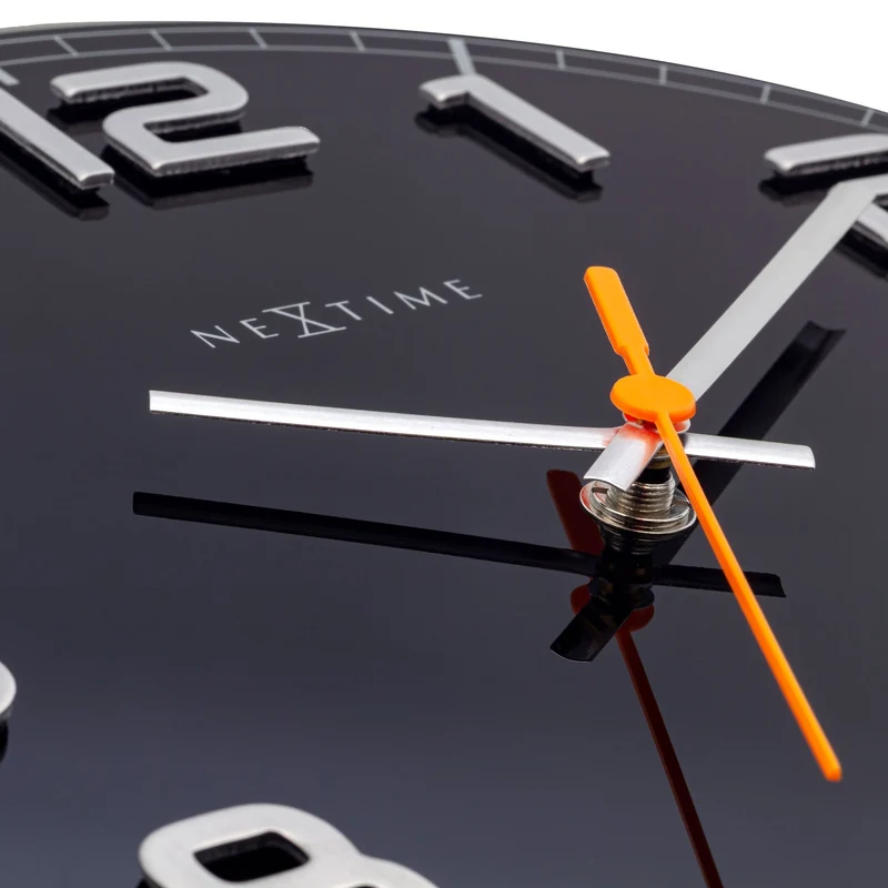 Wall clock - 30 x 3.5 cm - Glass - 'Classy Round'