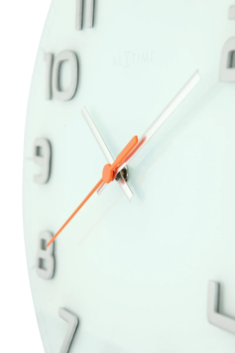 Wall clock - 30 x 3.5 cm - Glass - 'Classy Round'