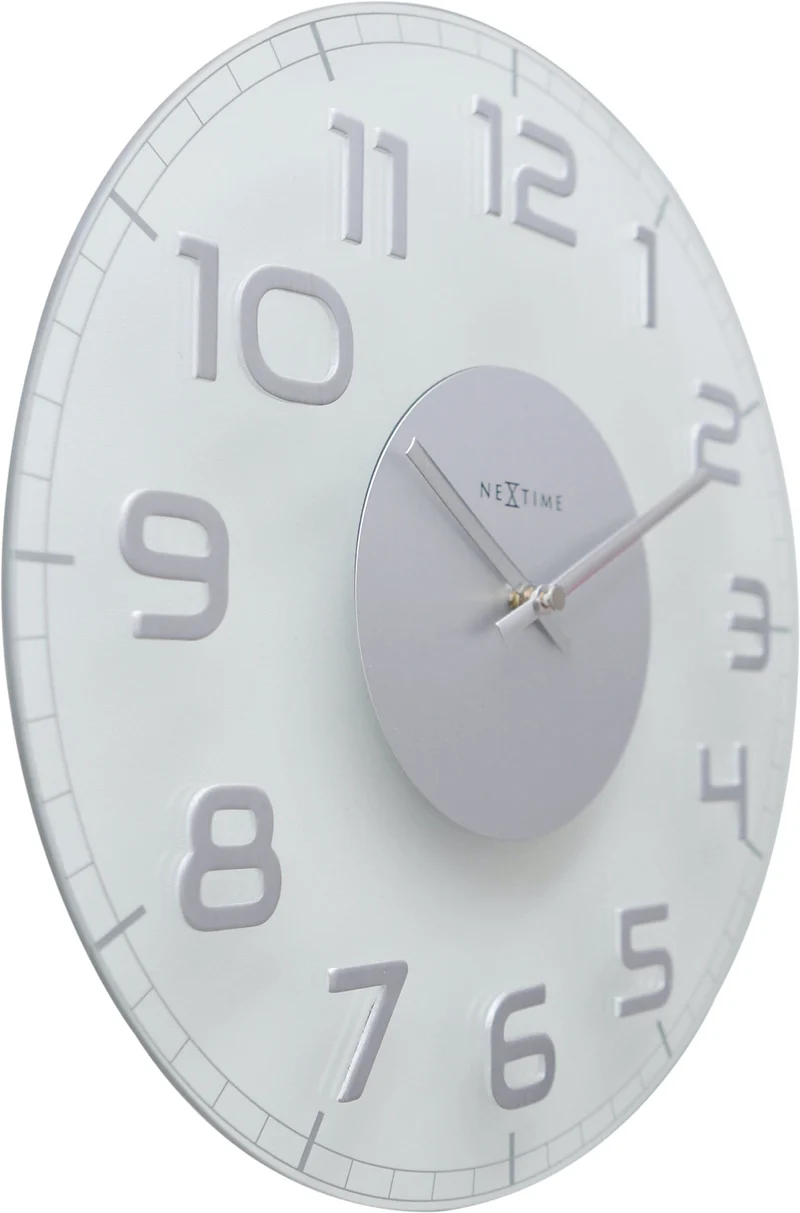 Wall clock - 30 x 3.5 cm - Glass - 'Classy Round'