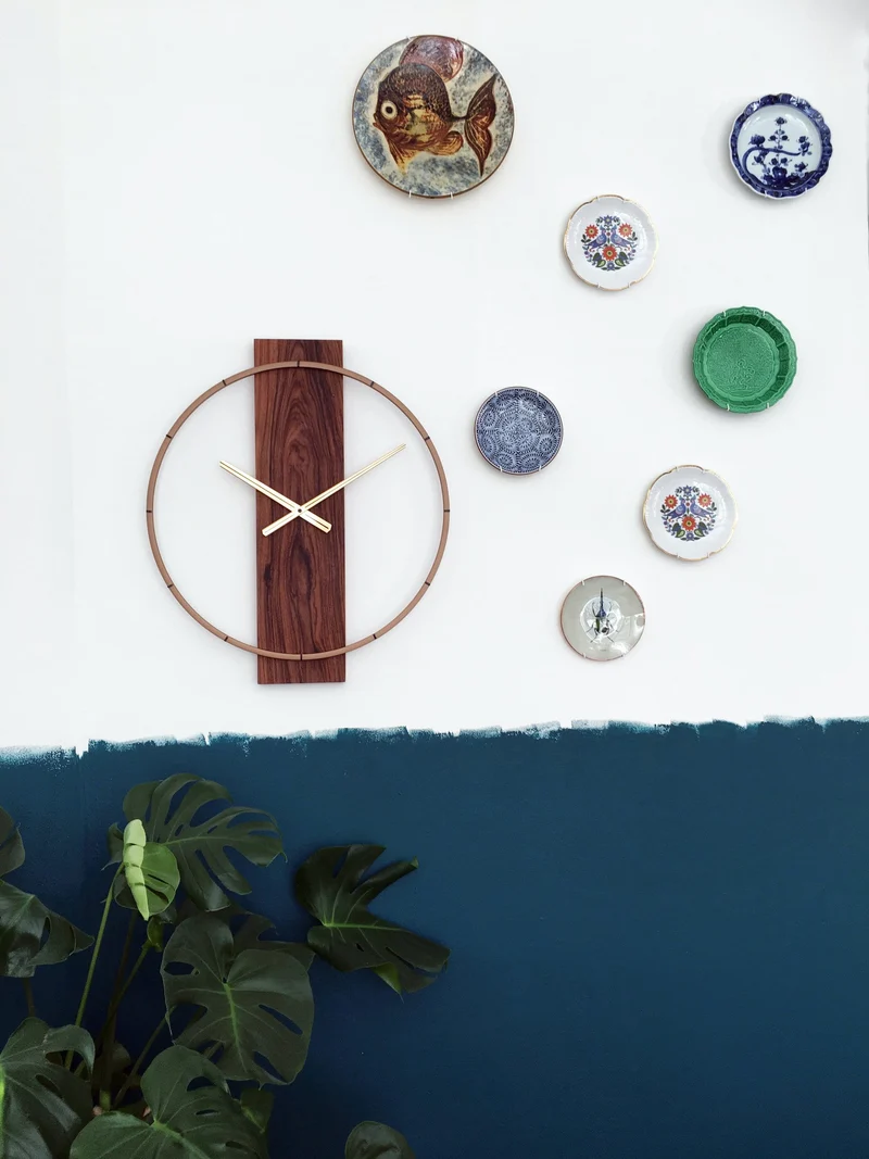 Wall clock - 50.8 x 58.2 x4.3 cm - Wood/Steel