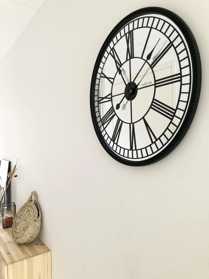 Wall clock - 56 cm - Mirror - 'Cleopatra mirror'