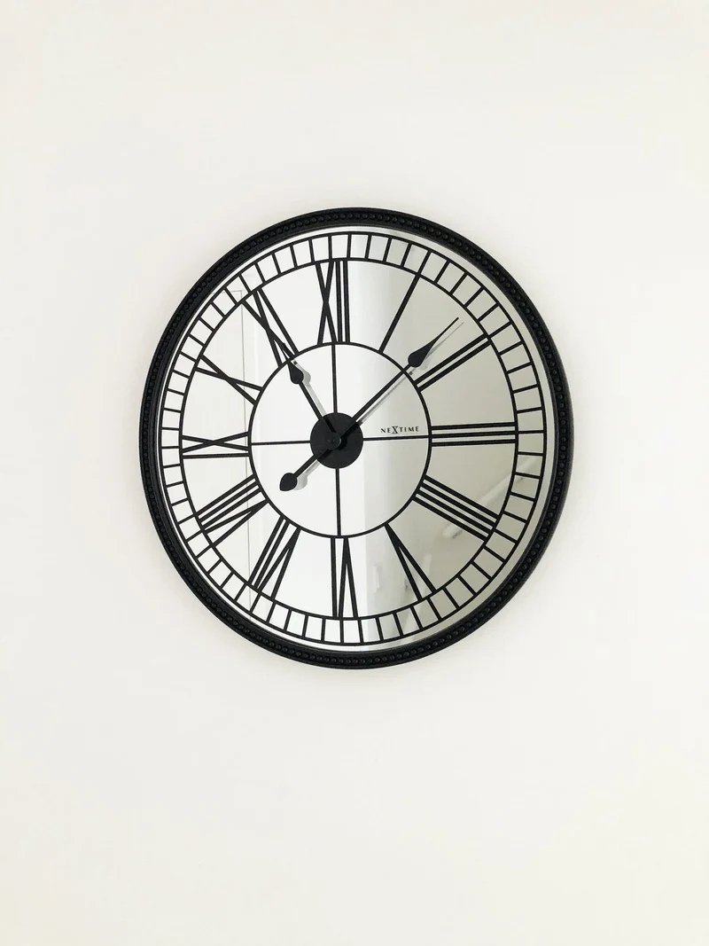 Wall clock - 56 cm - Mirror - 'Cleopatra mirror'