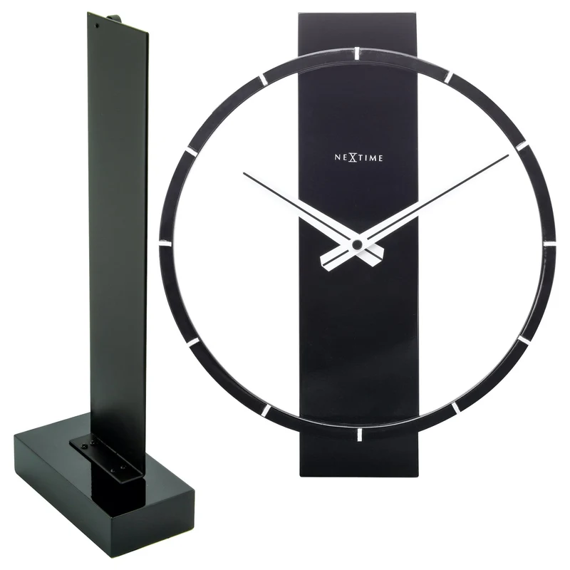 Table / Wall clock - 34 x 27 cm - Wood/Steel - 'Carl Small'