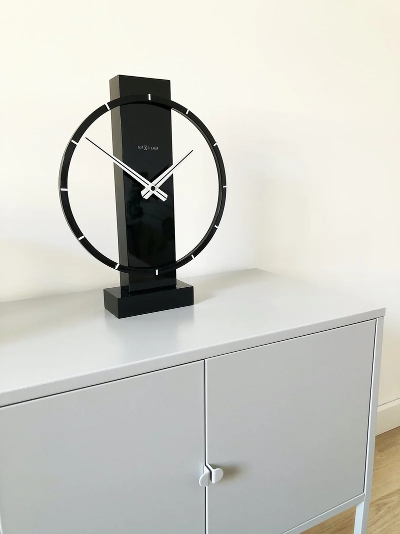 Table / Wall clock - 34 x 27 cm - Wood/Steel - 'Carl Small'