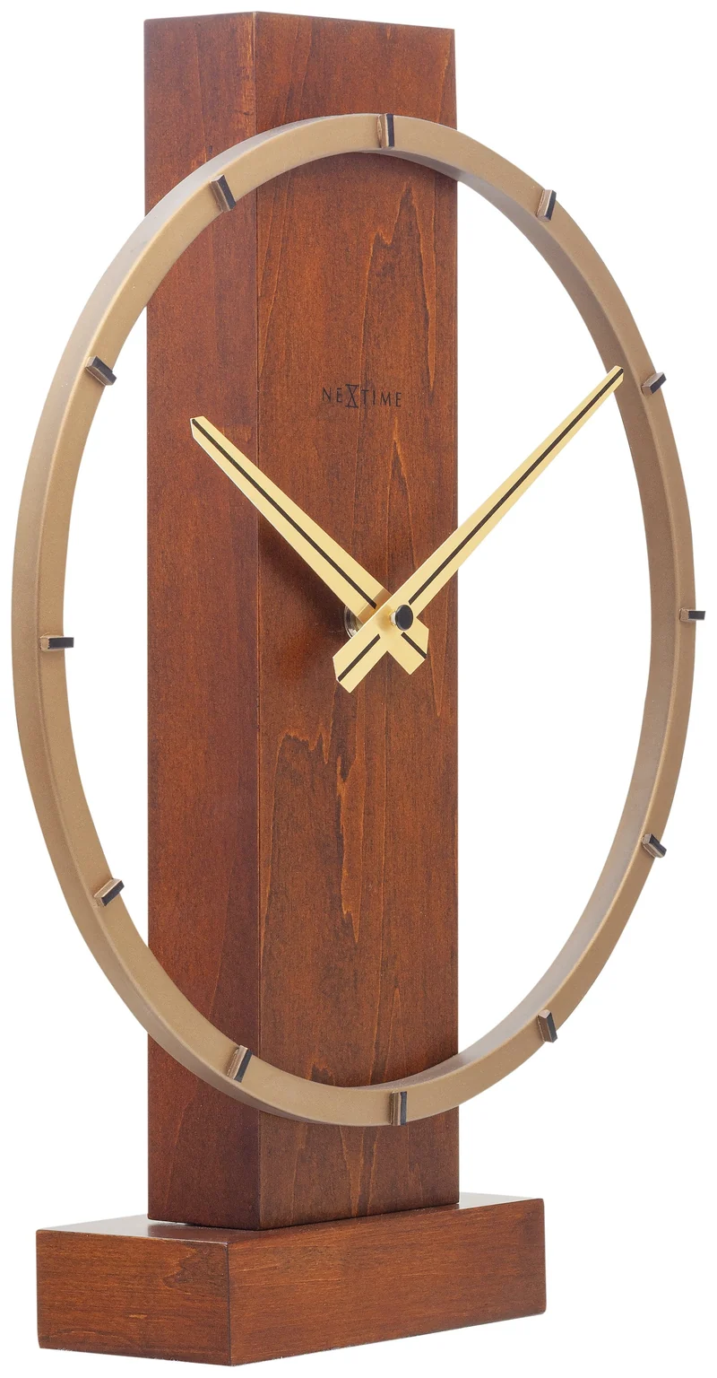 Table / Wall clock - 34 x 27 cm - Wood/Steel - 'Carl Small'