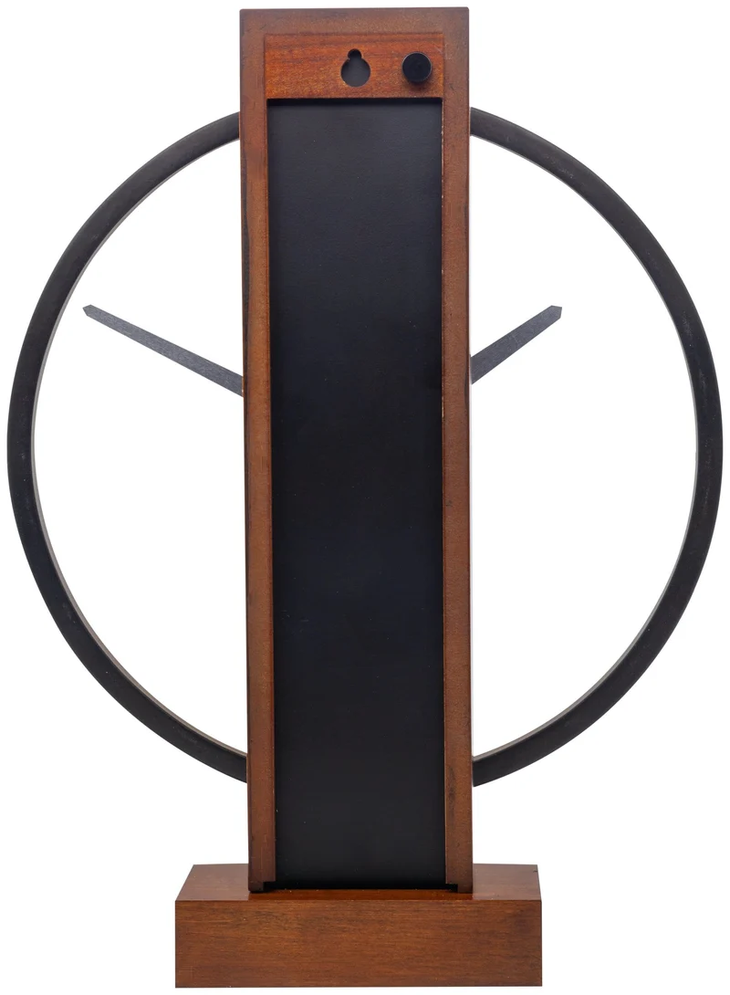Table / Wall clock - 34 x 27 cm - Wood/Steel - 'Carl Small'