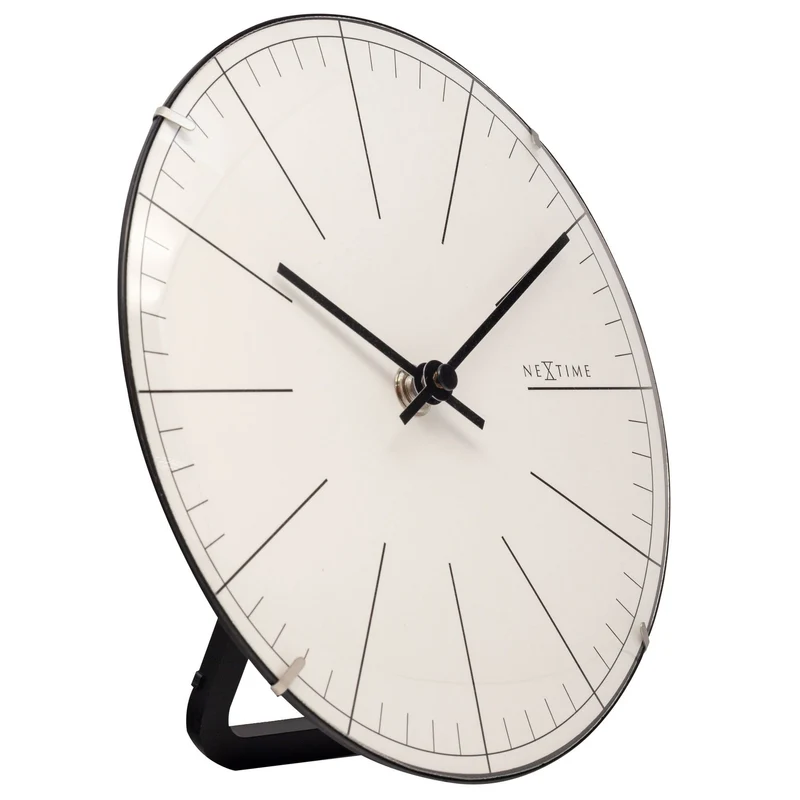 Wall clock/ Table clock- 20 cm- Glass - Dome Shaped Glass- 'Big Stripe Mini Dome'