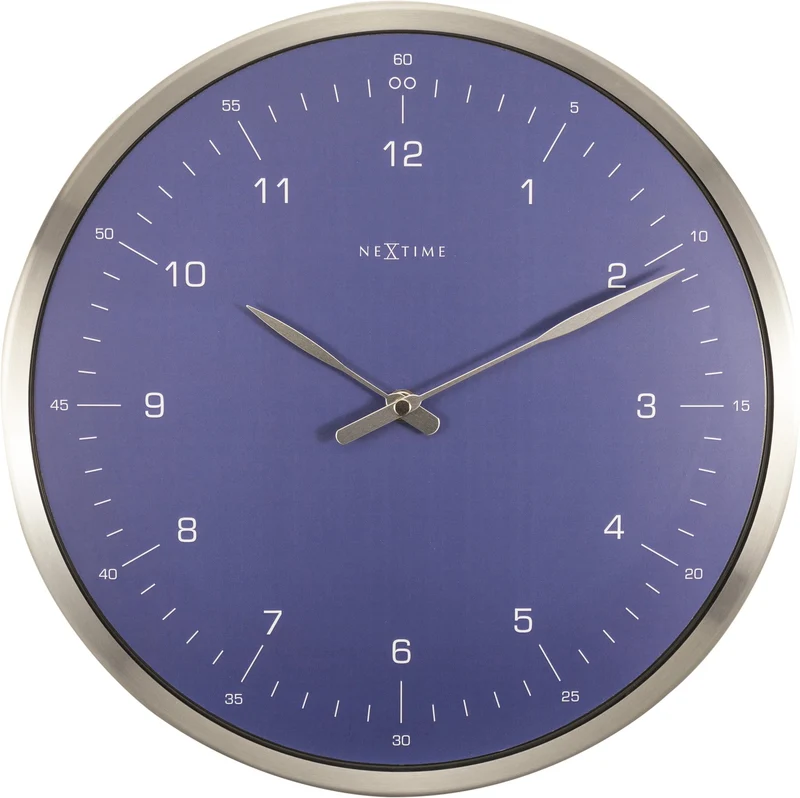Wall clock- 33 cm - Metal - Dome Shaped Glass- '60 Minutes'