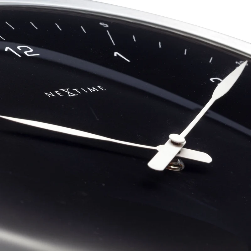 Wall clock- 33 cm - Metal - Dome Shaped Glass- '60 Minutes'