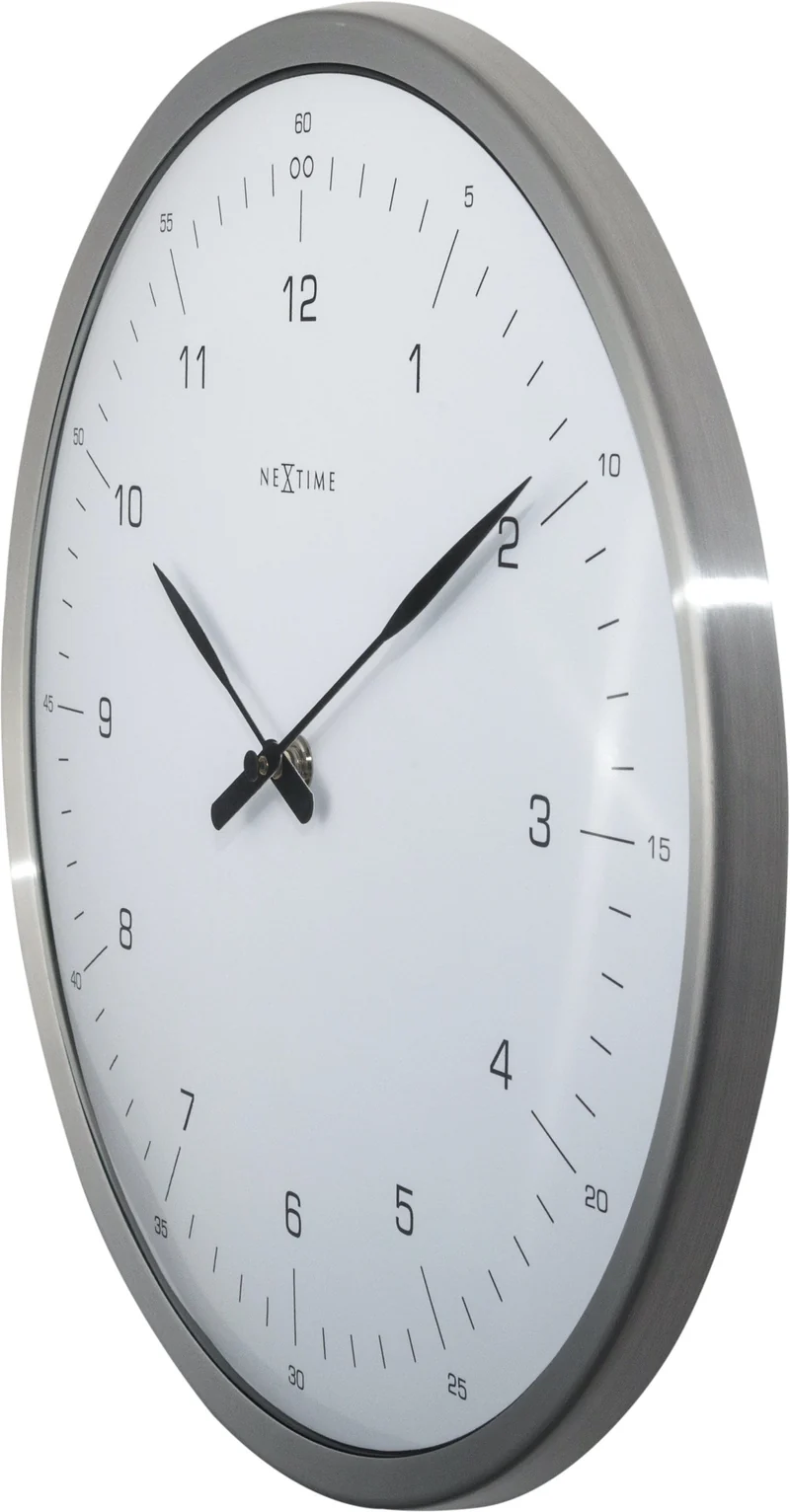 Wall clock- 33 cm - Metal - Dome Shaped Glass- '60 Minutes'