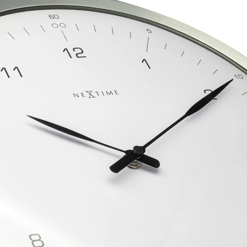Wall clock- 33 cm - Metal - Dome Shaped Glass- '60 Minutes'