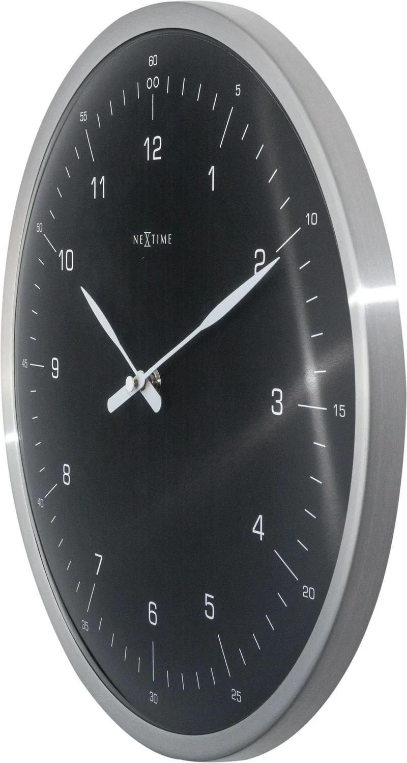 Wall clock- 33 cm - Metal - Dome Shaped Glass- '60 Minutes'