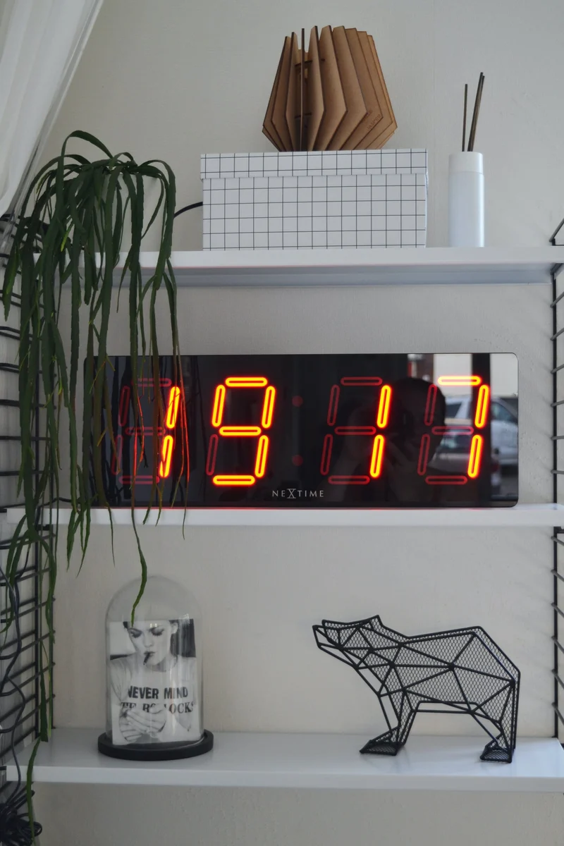 Wall/ table clock - 51.5 x 18x 4.5 cm -Plastic- 'Big D'