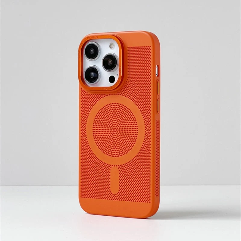 Warmteafvoerende Telefoonhoes MagSafe iPhone 14 15 16 met Camera Bescherming TPU Grip Magnetisch Slank | Sansoti