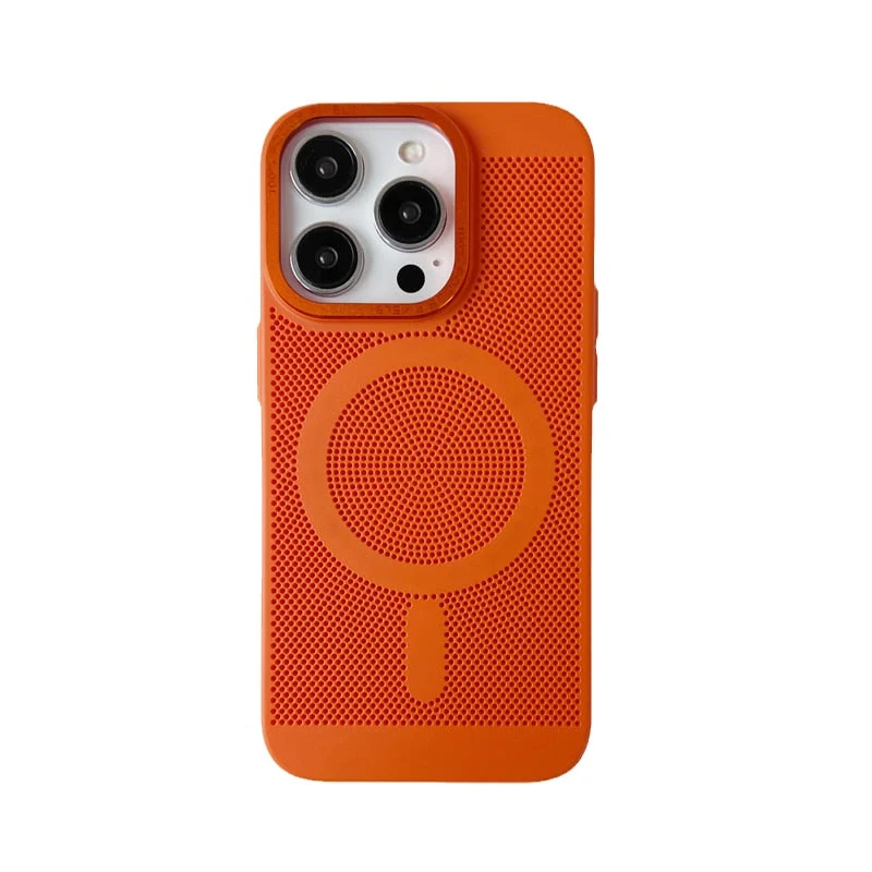 Warmteafvoerende Telefoonhoes MagSafe iPhone 14 15 16 met Camera Bescherming TPU Grip Magnetisch Slank | Sansoti
