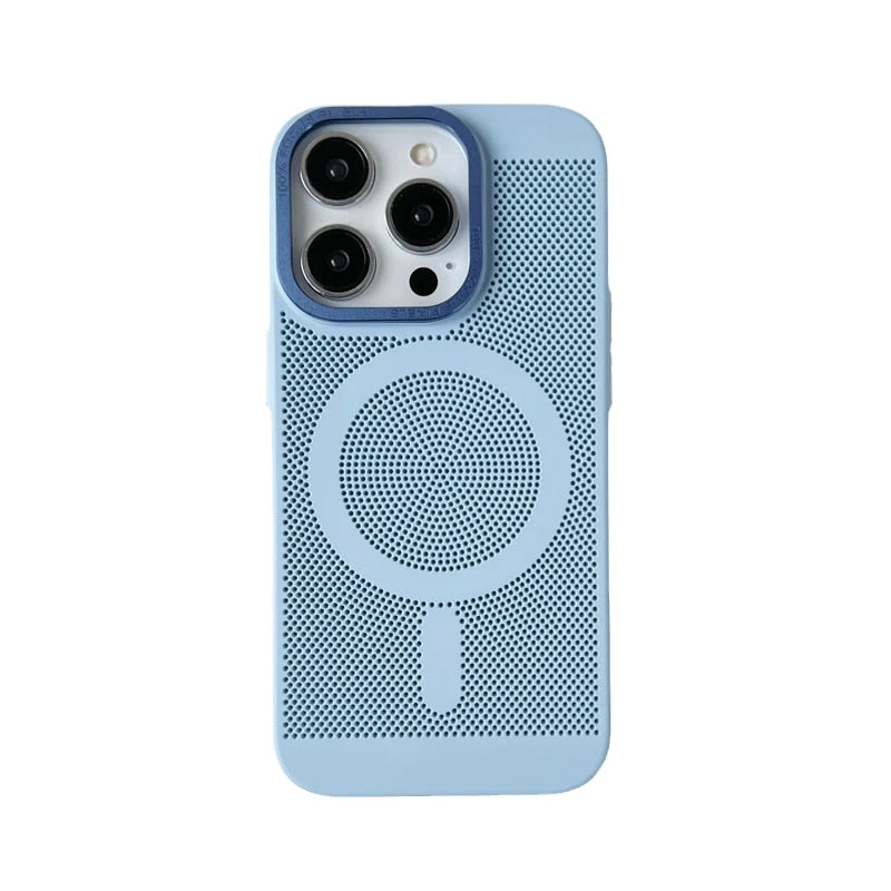 Warmteafvoerende Telefoonhoes MagSafe iPhone 14 15 16 met Camera Bescherming TPU Grip Magnetisch Slank | Sansoti