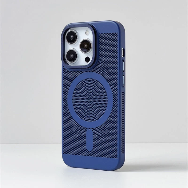 Warmteafvoerende Telefoonhoes MagSafe iPhone 14 15 16 met Camera Bescherming TPU Grip Magnetisch Slank | Sansoti