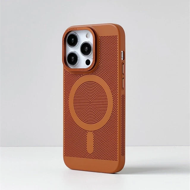 Warmteafvoerende Telefoonhoes MagSafe iPhone 14 15 16 met Camera Bescherming TPU Grip Magnetisch Slank | Sansoti