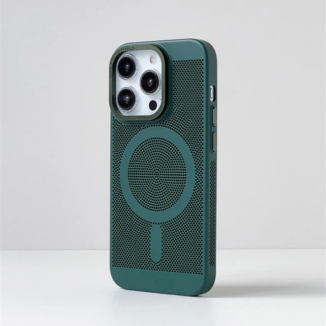 Warmteafvoerende Telefoonhoes MagSafe iPhone 14 15 16 met Camera Bescherming TPU Grip Magnetisch Slank | Sansoti