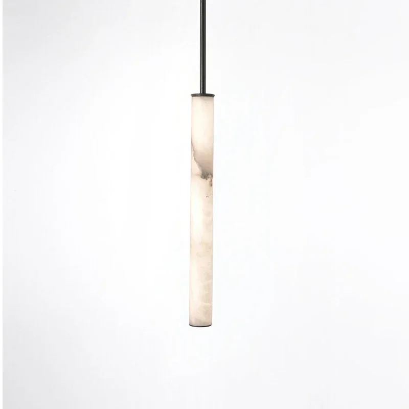 LED-Hanglamp Natuursteen Koper Marmer Eettafel Slaapkamer Moderne Pendelverlichting Warm Licht Interieur | Sansoti