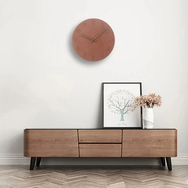 Stille Houten Wandklok 29 cm Scandinavisch Design Woonkamer Slaapkamer Kantoor Decoratief Modern Interieur | Sansoti