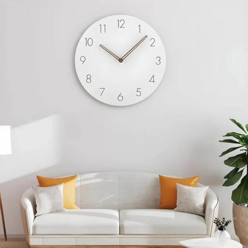 Stille Houten Wandklok 29 cm Scandinavisch Design Woonkamer Slaapkamer Kantoor Decoratief Modern Interieur | Sansoti