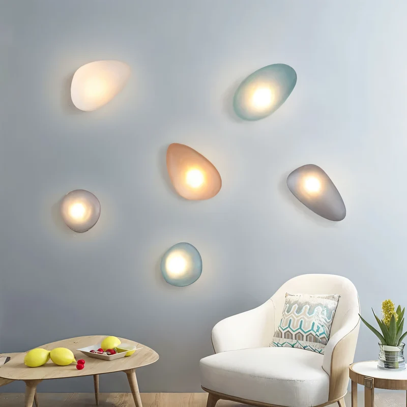 Glazen Wandlamp LED Warm Licht Metalen Rand Woonkamer Slaapkamer Hal Scandinavisch Design Modern Interieur | Sansoti