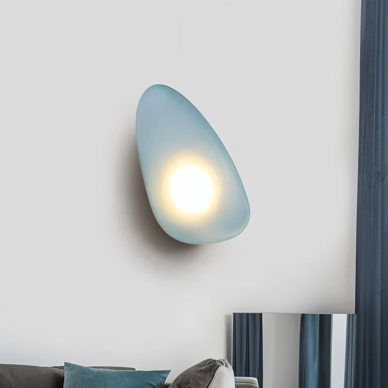 Glazen Wandlamp LED Warm Licht Metalen Rand Woonkamer Slaapkamer Hal Scandinavisch Design Modern Interieur | Sansoti