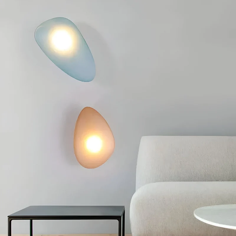 Glazen Wandlamp LED Warm Licht Metalen Rand Woonkamer Slaapkamer Hal Scandinavisch Design Modern Interieur | Sansoti