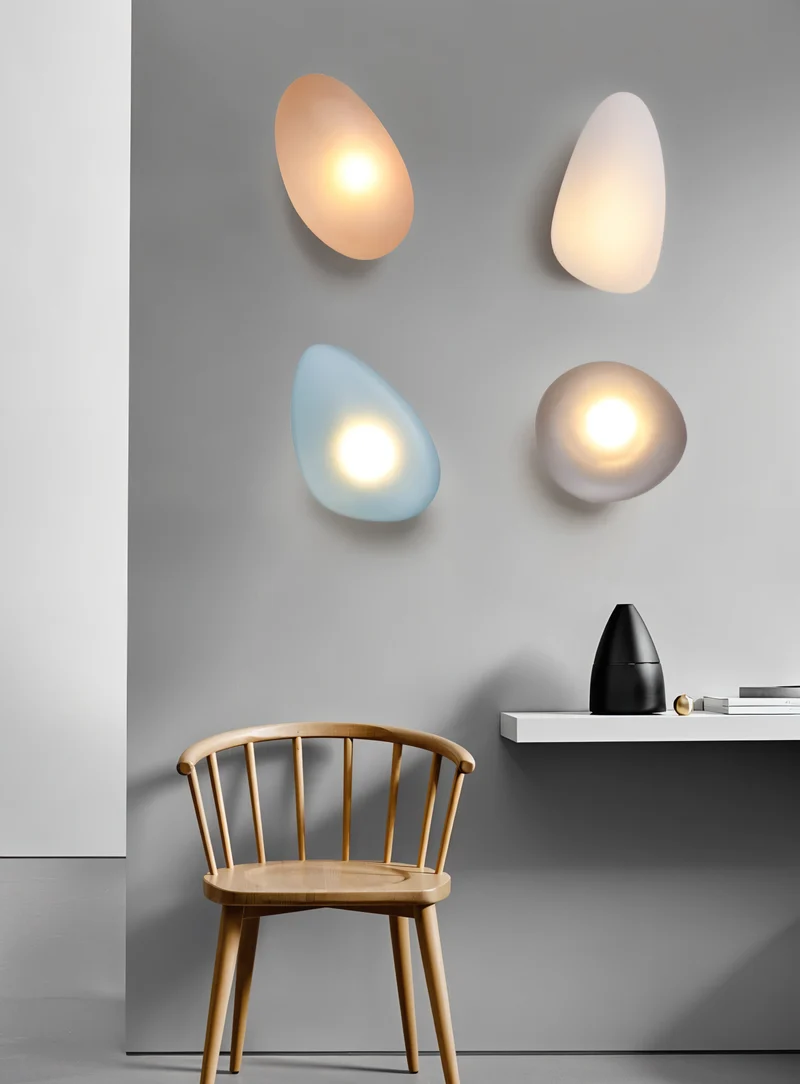 Glazen Wandlamp LED Warm Licht Metalen Rand Woonkamer Slaapkamer Hal Scandinavisch Design Modern Interieur | Sansoti
