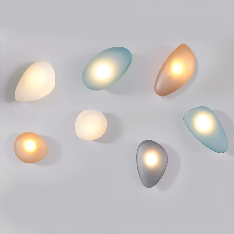 Glazen Wandlamp LED Warm Licht Metalen Rand Woonkamer Slaapkamer Hal Scandinavisch Design Modern Interieur | Sansoti