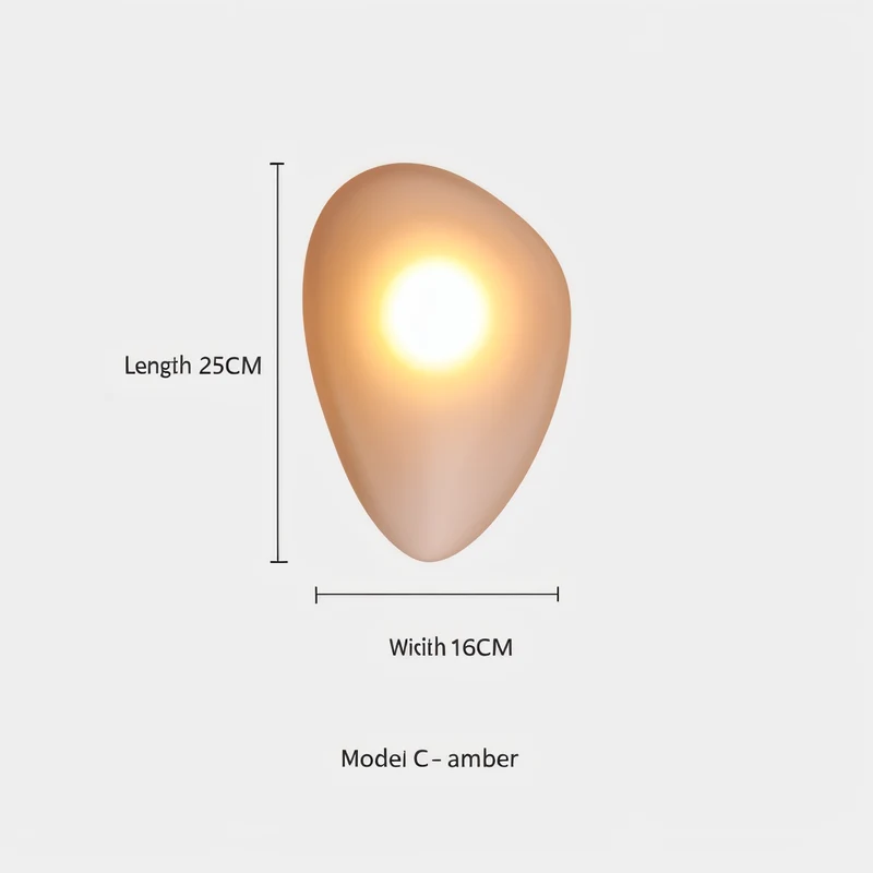 Glazen Wandlamp LED Warm Licht Metalen Rand Woonkamer Slaapkamer Hal Scandinavisch Design Modern Interieur | Sansoti